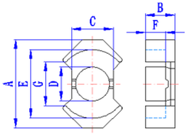 RM Cores Dimensional drawing